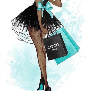 16 x 20 Art Poster Print Replica Tiffany Blue  Wall Art